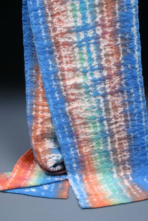 Rainbow Shibori Scarf